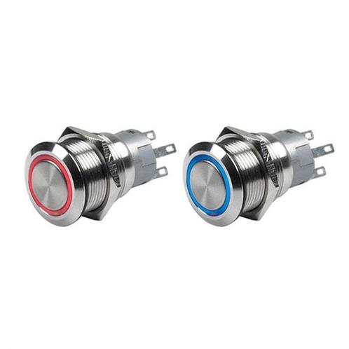 BEP waterdichte RVS drukknopschakelaar, LED, 12 of 24volt, (, Watersport en Boten, Navigatiemiddelen en Scheepselektronica, Nieuw