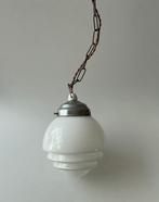 Hangende plafondlamp - Opalineglas verchroomd ophanging -