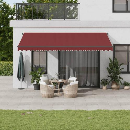 vidaXL Luifel handmatig uittrekbaar met LEDs 500x350 cm, Tuin en Terras, Zonneschermen, Nieuw, Verzenden