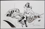 Tom Grindberg - 1 Original drawing - Airboy & Valkyrie -, Boeken, Stripboeken, Nieuw