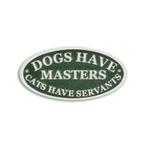Gietijzeren dogs have masters, cats have servants plaque, Verzenden