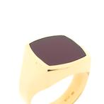 Gouden zegelring met carneool | Heren (vintage, heren ring), Gebruikt, Overige kleuren, 19 tot 20, Heer