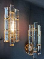 Wandlamp (2) - Kristal, Metaal, Antiek en Kunst