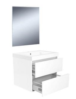 Vision meubelset (incl. spiegel) 60 cm wit, Huis en Inrichting, Badkamer | Badkamermeubels, Ophalen of Verzenden
