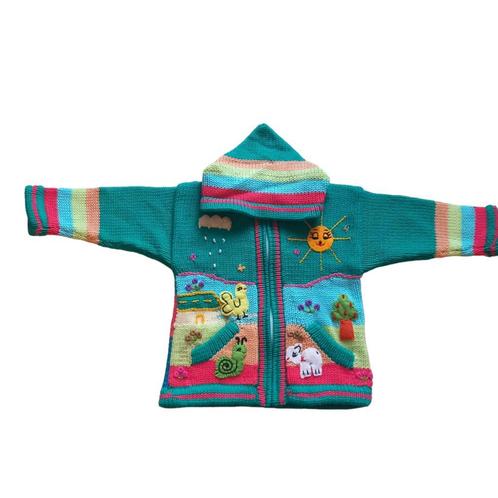 Little girl Peru sweater, Peruvian kids sweater, jacke Peru, Kinderen en Baby's, Kinderkleding | Maat 122, Jongen of Meisje, Nieuw