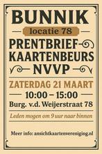Bunnik, ansichtkaartenbeurs zaterdag 21Maart  NVVP, Ophalen, Gelopen