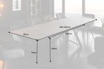 Eettafel Atlas 180-220-260cm Beton-Optiek Keramiek/ 40840, Huis en Inrichting, Tafels | Eettafels, Ophalen of Verzenden, Nieuw