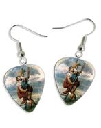 Plectrum oorbellen Heilige Christoffel, Ophalen of Verzenden, Nieuw, Kleding