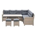 Garden Impressions Alaska lounge dining set rechts - light, Tuin en Terras, Tuinsets en Loungesets, Verzenden, Nieuw