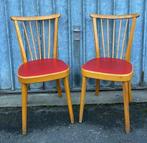 Stoel - Hout, Textiel, Plastic - Twee stoelen