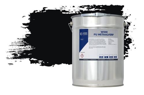 Wixx PU Metaalverf RAL 9005 | Gitzwart 10L, Doe-het-zelf en Verbouw, Verf, Beits en Lak, Verf, Zwart, Nieuw, 5 tot 10 liter, Verzenden