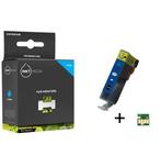 Geschikt Canon CLI-521C inktcartridge Cyaan MET CHIP, Nieuw, Cartridge, Inktmedia