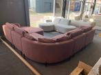 5 delige mega hoekbank bergamo stof teddy roze sofa zithoek, Huis en Inrichting, Ophalen, Nieuw, Stof, Bergamo pink couch