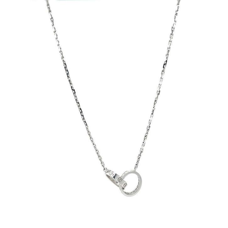 Witgouden Cartier LOVE-hanger collier 18 kt, Sieraden, Tassen en Uiterlijk, Kettingen, Nieuw, Ophalen of Verzenden