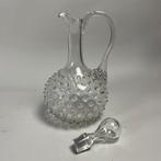 Karaf - Antique - Victorian glass Clared jugg - Studded, Antiek en Kunst