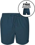 Muchachomalo Solid Zwembroek Blauw maat XL Heren, Muchachomalo, Verzenden, Zwart, Maat 56/58 (XL)