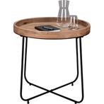 Bijzettafel - Trion Jin XL - Houten blad - Rond - Zwart -, Huis en Inrichting, Tafels | Eettafels, Ophalen of Verzenden, Nieuw
