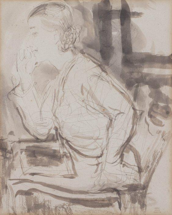 Johan Dijkstra (1896-1978)-Atelier - Portret van een vrouw, Antiek en Kunst, Kunst | Schilderijen | Klassiek