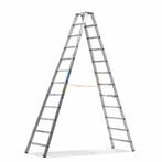 Gebruikte Industrietrap dubbelzijdig, 2x12 treden, Doe-het-zelf en Verbouw, Ladders en Trappen, Ophalen of Verzenden, Nieuw