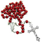 Fako Bijoux - Ketting - Rozenkrans - Sandelhout - Rood, Sieraden, Tassen en Uiterlijk, Kettingen, Verzenden, Nieuw