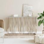 vidaXL Wandtafel 110x30x70 cm roestvrij staal en glas, Verzenden, Nieuw
