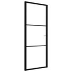 Binnendeur | 76x201,5cm | Helder ESG-Glas | Aluminium |, Doe-het-zelf en Verbouw, Nieuw, 80 tot 100 cm, 200 tot 215 cm, Binnendeur