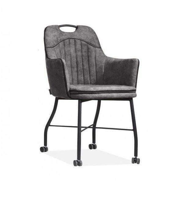 Eetkamerstoel Floria - eetkamerstoelen - Antraciet, Huis en Inrichting, Stoelen, Grijs, Nieuw, Overige materialen