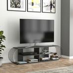 [en.casa] TV meubel Robertsfors 160x31x42 cm antraciet en zw, Huis en Inrichting, Kasten | Televisiemeubels, Nieuw, Verzenden