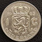 Nederlandse zilveren Gulden 1963, Postzegels en Munten, Munten | Nederland, Verzenden, Koningin Juliana, Losse munt, Zilver