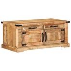 vidaXL Koffietafel 90x50x40 cm Massief Hout Ruw Mango, Huis en Inrichting, 50 tot 100 cm, Verzenden, Nieuw, 50 tot 100 cm