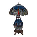Tiffany tafellamp met verlichte voet – libelle in, Verzenden, Nieuw