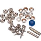 Drukknopen 15mm schroefbaar 10mm koper nickel, Ophalen of Verzenden, Nieuw