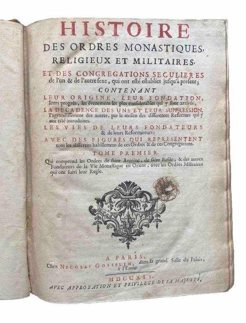 Pierre Helyot - Ordres Monastiques, Religieux et Militaires, Antiek en Kunst, Antiek | Boeken en Bijbels