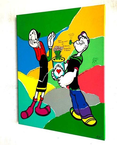 Asnidy Kiarholi (1946) - Popeye love Olivia, Antiek en Kunst, Kunst | Schilderijen | Modern