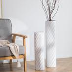 Grote Vloervaas Set 70/55cm | Retourdeal 28% Korting, Overige materialen, 50 tot 75 cm, Wit, Nieuw