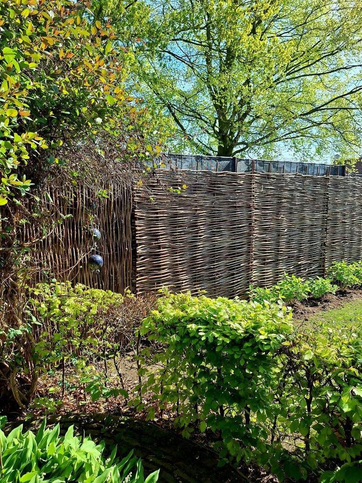 Ambachtelijk gevlochten Hazelaar tuinscherm 90 120 180, Tuin en Terras, Tuinschermen, Nieuw, Hout, 150 tot 200 cm, Ophalen of Verzenden