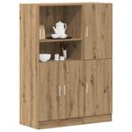 vidaXL 2-delige Keukenkastenset bewerkt hout artisanaal, Huis en Inrichting, Woonaccessoires | Wandplanken en Boekenplanken, Verzenden
