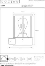 Lucide LORI - Wandlamp Binnen/Buiten - Ø 12 cm - 1xE27, Huis en Inrichting, Verzenden, Nieuw