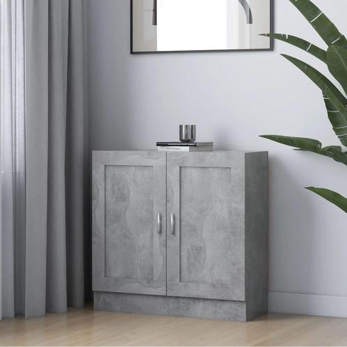 vidaXL Boekenkast 82,5x30,5x80 cm bewerkt hout betongrijs, Huis en Inrichting, Kasten | Boekenkasten, 25 tot 50 cm, Nieuw, Overige houtsoorten