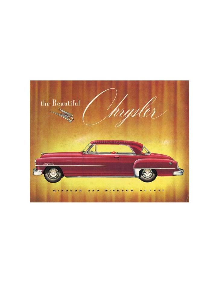 1952 CHRYSLER WINDSOR BROCHURE ENGELS (USA), Boeken, Auto's | Folders en Tijdschriften