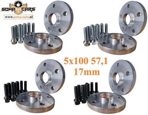 Heb je spacers nodig ? vw bora golf 3 4 polo 5x100 57.1 17MM, Auto diversen, Tuning en Styling, Verzenden