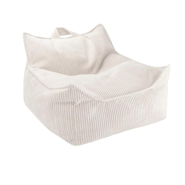 Zitzak van zachte corduroy stof – kleur Marsmallow, Kinderen en Baby's, Kinderkamer | Inrichting en Decoratie, Nieuw, Ophalen of Verzenden