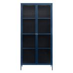 *WOONWINKEL* Wandkast Met Ribbelglas Blauw, Huis en Inrichting, Kasten | Wandmeubels, Nieuw, Verzenden