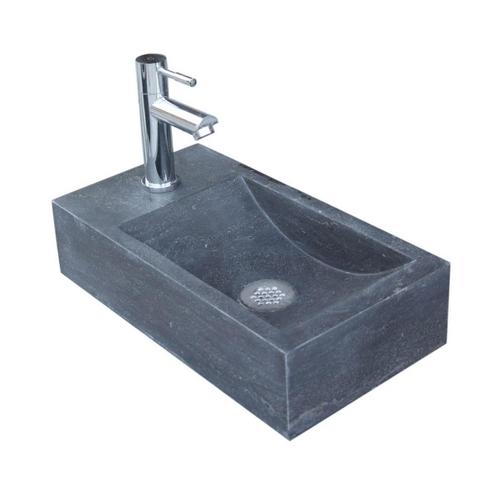 Natuursteen fontein Recto 40x22x10cm (kraangat links), Doe-het-zelf en Verbouw, Sanitair, Overige typen, Nieuw, Ophalen of Verzenden