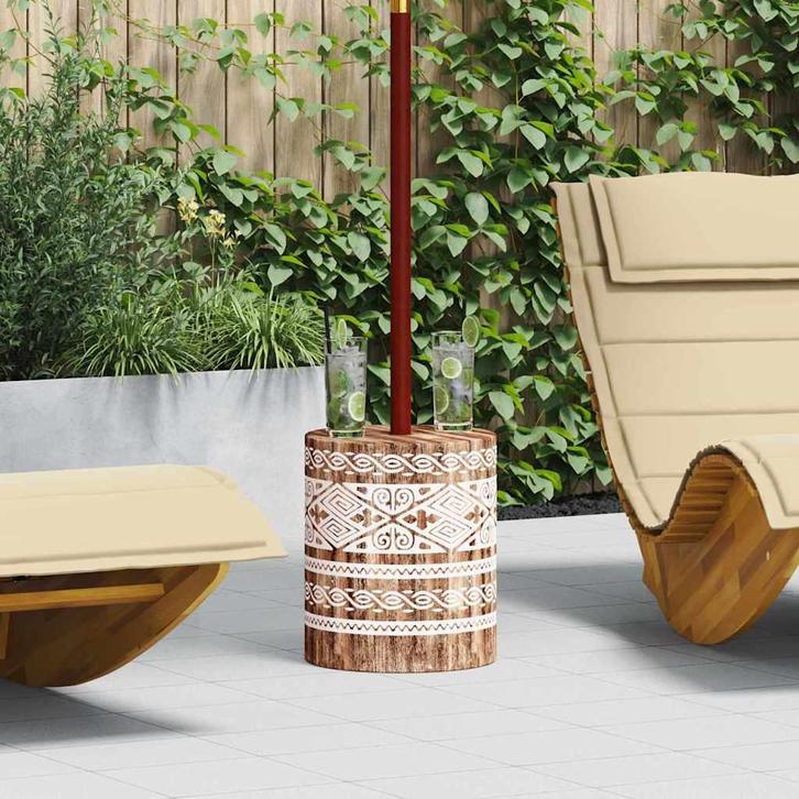 vidaXL Parasolvoet Anders wit gewassen Ø34 x 40 cm Massief, Tuin en Terras, Parasols, Parasolvoet, Nieuw, Minder dan 1 meter, Verzenden