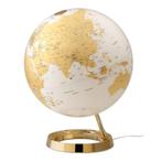 Design wereldbol Licht en Kleur Goud 30cm, Huis en Inrichting, Verzenden, Verlicht, Nieuw