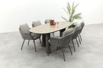 Taste Cannes/Denia 6-persoons organische tuinset 240x105 cm., Tuin en Terras, Tuinsets en Loungesets, Verzenden, Nieuw, Overige materialen