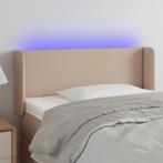 vidaXL Hoofdbord LED 83x16x78/88 cm kunstleer, Verzenden, Nieuw, Bruin, Overige materialen