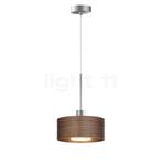 Bruck Cantara Hout Hanglamp LED, chroom mat/lampenkap eikenh, Verzenden, Nieuw
