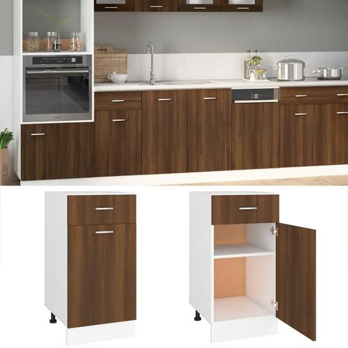 vidaXL Onderkast met lade Lyon 40x46x81,5 cm bewerkt hout, Huis en Inrichting, Keuken | Keukenelementen, Bruin, Nieuw, Verzenden